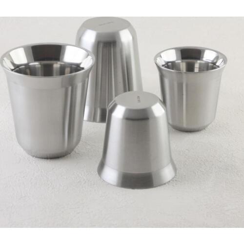 Double Wall Stainless Steel Espresso Coffee Mug Nespresso Nescafe Dolce Gusto Coffee Wine Alcohol Cup for Camping Travel