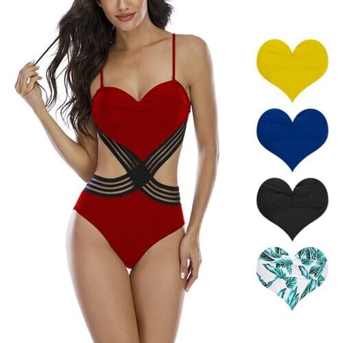 Swimwear 2021 Women Sexy Heart-Shaped Halter And Waist Strap One-Piece Swimsuit Monokini Summer maillot de bain femme