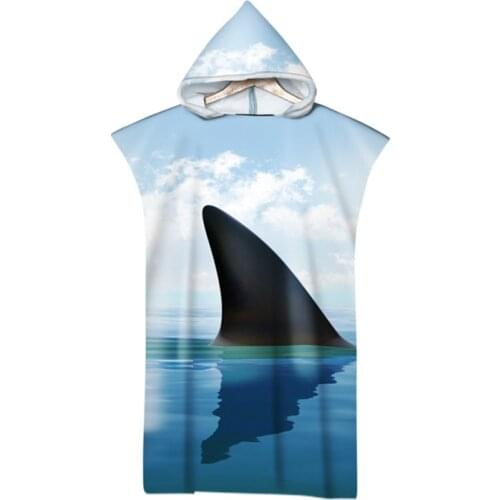 Summer Holiday Hooded Bath Beach Towels Microfiber Changing Robe Surf Poncho Towel for Swimming Beach Outdooor Bathrobe Wetsuit