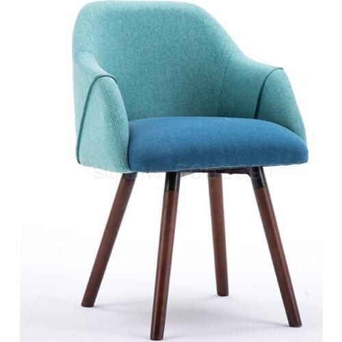 Nordic Fashion, Leisure, Simple Creative Cloth Art, Solid Wood Dining Chair, Coloured Dining Chair, Hotel Restaurant, Cafe Chair