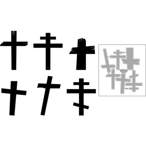 2020 New Halloween Decoration Metal Cutting Dies Cross Prayer Silhouettes Die Cut Scrapbooking For Craft Card Making no Stamps