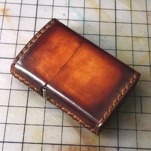 2021 NEW Windproof Cigarette Lighter Genuine Leather Bag Small Box Case For Kerosene lighters Super Match Leather Cover Men Box