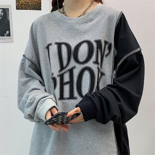 New Hot selling long sleeve neutral tops for women 2021 fashion clothes for teens goth woman Top casual graphic blouses Ay9313