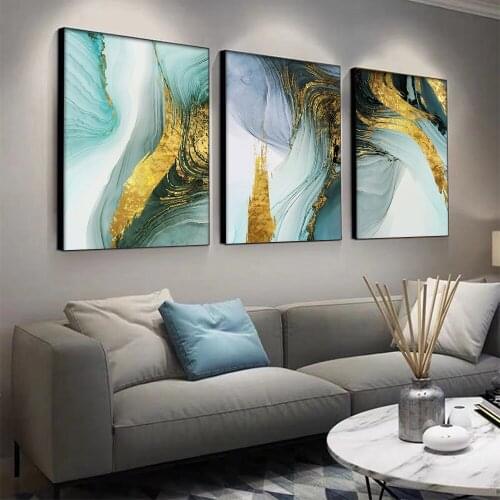 New Arrivals Golden Abstract Wall Art Luxury Poster Wall Art High-end Poster Canvas Painting Home Decoration For Living Room