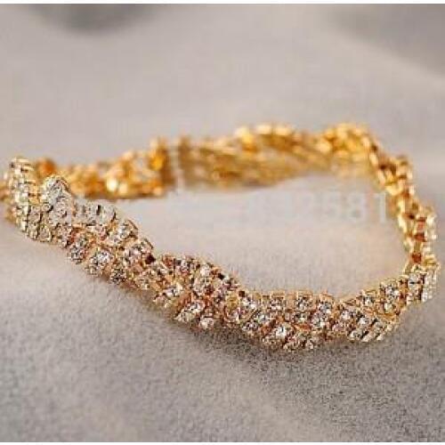 New style European and American fashion jewelry Exquisite full crystal bracelet 2020 new female wild shiny