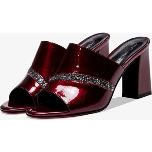 Pantuflas Woman Slippers High Heels Peep Toe Fashion Women Shoes Casual Ladies Shoes Sandals Heels Summer 2021 New Lady Slipper