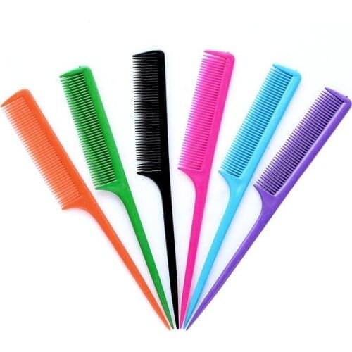 Plastic Fine-tooth Comb Anti-static Sharp Tail Comb Hair Style Rat Tail Draw Point Carbon Fiber Comb Hair Styling Tool