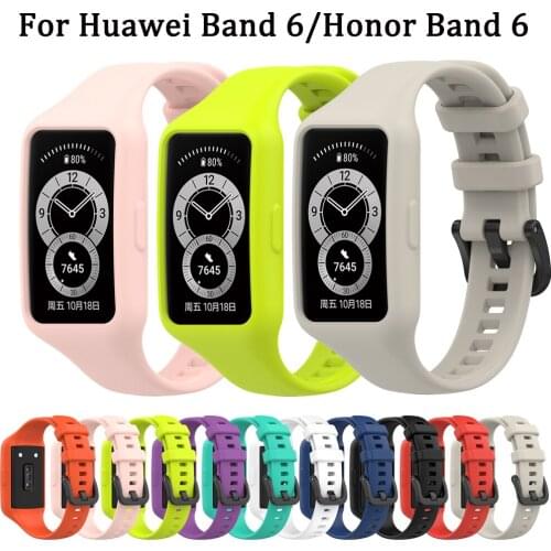 Watch Band for Huawei Band 6 Pro Smart Accessory Wrist Replacement for Huawei Band 6 Bracelet Silicone Strap for Honor Band 6