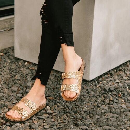 2020 Women Summer Non-slip Platform 3cm Flat Slippers Flip Flops Female Romanesque Shoes Lady Beach Women Buckle Strap Sandals
