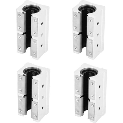 4PCS SBR20LUU 20mm Aluminum Alloy Linear Motion Ball Bearing Pillow Block Open Linear Bearing Slide Block Slide Bushing Retail