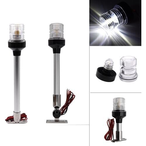 6/12Inch LED Navigation Light Sailing Lamp Marine Yacht Light 12V Navigation Anchor Light 360 Degree Round Boat Signal Light