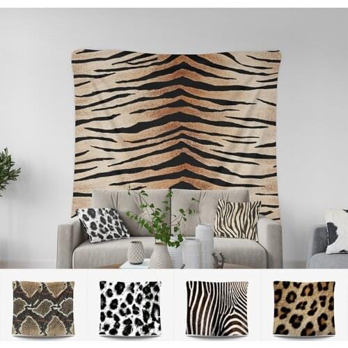 Animal Pattern Stripe Series Printing Series 100% Polyester Fabric Tapestry Livingroom Decor Crafts
