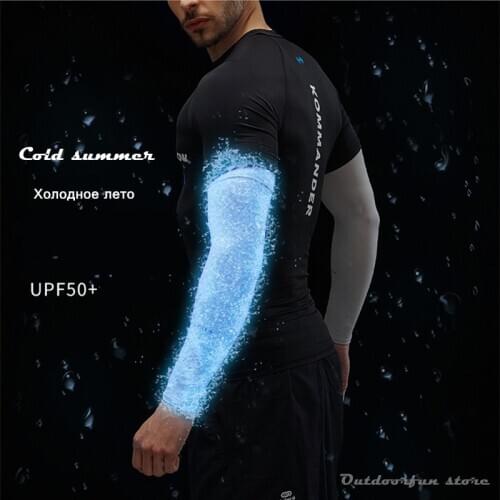 High elastic Ice silk sleeve Summer Arm sun protection cover Ultrathin UV cool For Men Women Fishing Cycling Hiking Outdoor work