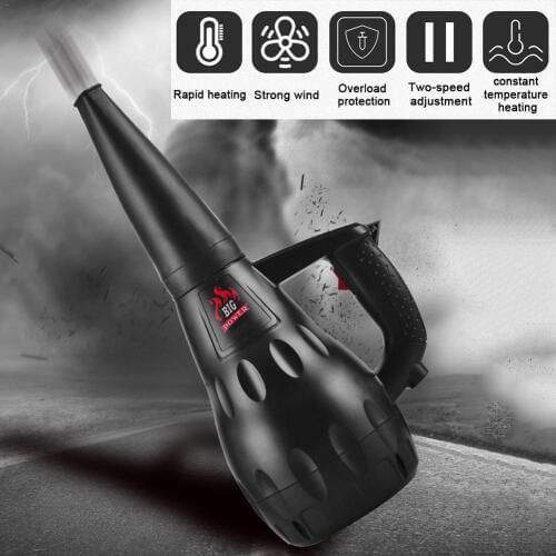 220V 1500W High Power Car Dryer Hair Dryer Snow Removal Dust Removal Thawing Dryer Industrial Hot Air Heater Heating Wind Dryer