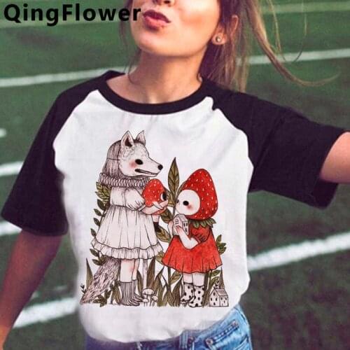 Mushroom tshirt women casual 2021 couple top tees t shirt harajuku harajuku kawaii