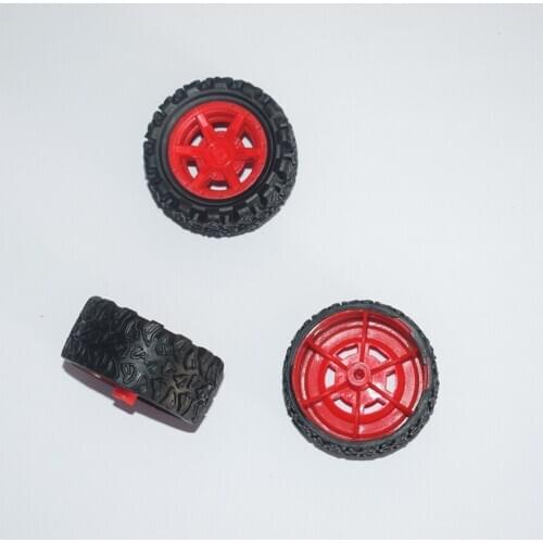 10/100pcs 2*39mm rubber wheel plastic Wheel rc car robot ship aircraft diy toy parts/technology model material/baby toys