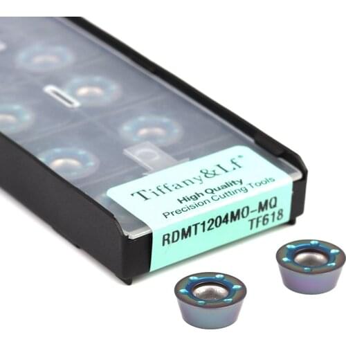 10pcs RDMT1204MO-MQ TF618 Circular milling insert CNC lathe processing tool Carbide milling insert hardened steel Milling cutter