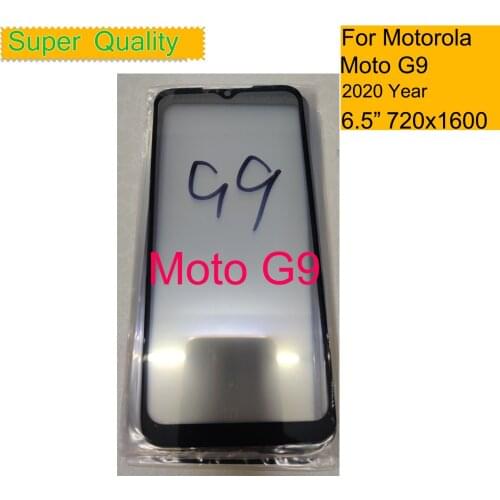 10Pcs/Lot For Motorola Moto G9 Touch Screen Front Outer Glass Panel Lens For Moto G9 LCD Front Glass Wth OCA Glue Replacement