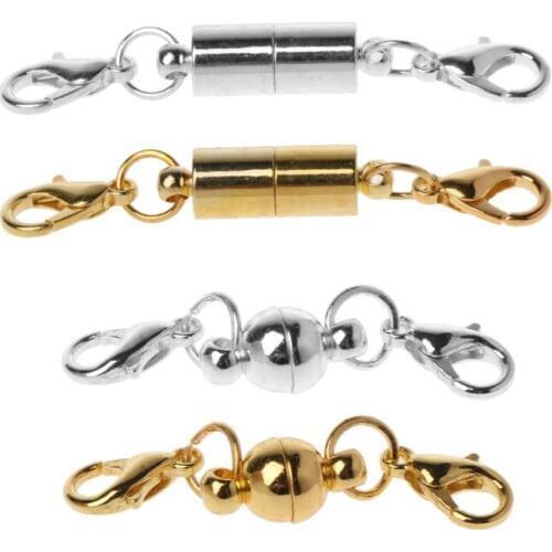 5 Pcs / Lot Magnetic Clasps Silver Smooth Round Sale Hot Sell DIY Jewelry Fit Bracelet, Necklace Accessories