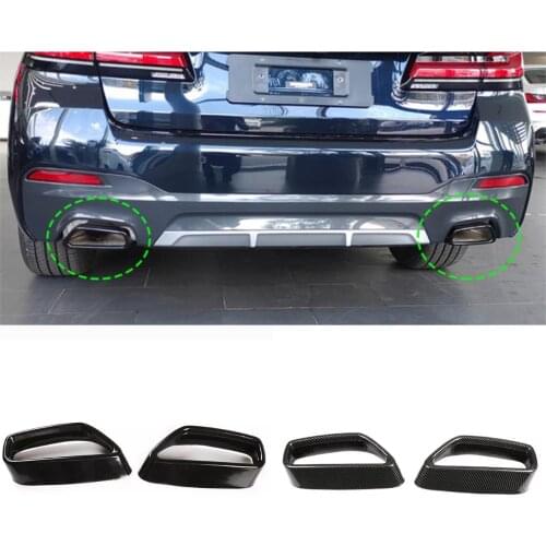 For BMW 5 Series G30 G38 2018-2021 Stainless Steel Car Tail Muffler Exhaust Pipe Output Decoration Frame Cover,Auto Accessories