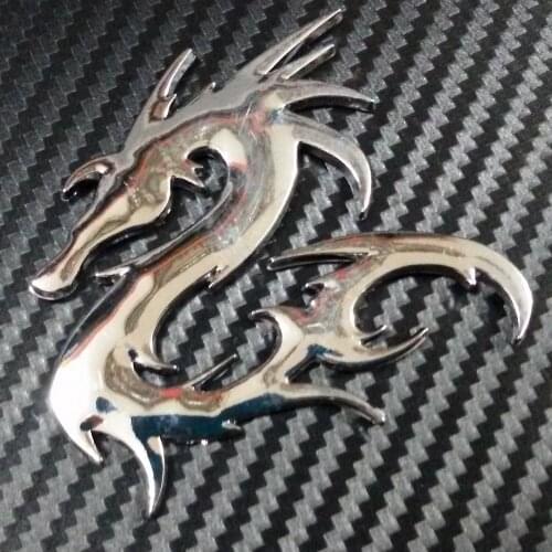Car Badge Dragon Tribal Right side ABS Chrome Trunk Rear Emblem Sticker