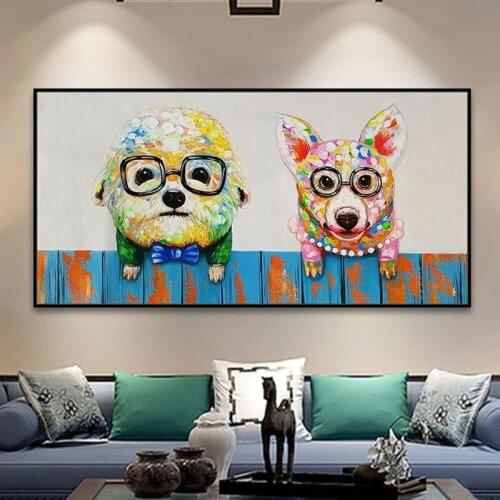Big Size Hand Painted Oil Painting On Canvas Abstract Animal Oil Painting Canvas Wall Art Living Room Decor Oo Framed Art