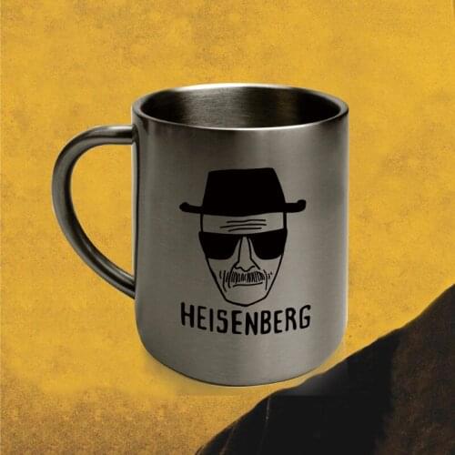 Breaking Bad Heisenberg Logo 300ml Double Wall 304 Stainless Steel Cup Coffee Milk Tea Water Travel Mug for Outdoor Drinking