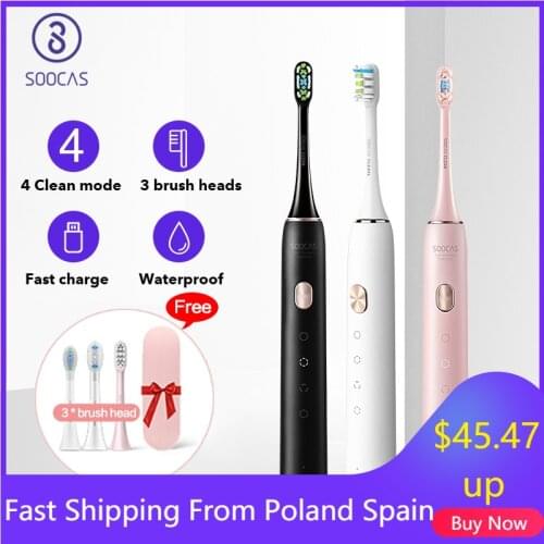 SOOCAS X3U Sonic Electric Toothbrush Ultrasonic Automatic Vibration Waterproof Smart Tooth Brush USB Fast Rechargeable Brush