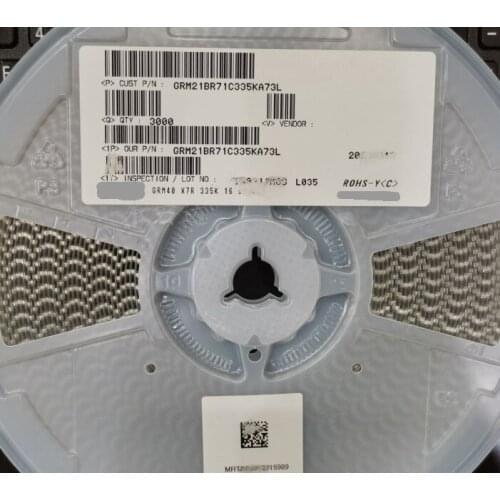 GRM21BC81H475KE11L SMD MLCC 0805 4.7uF(475) ±10% 50V Ceramic Capacitor GRM21BR71C335KA73L SMD MLCC 0805 3.3uF(335) ±10% 16V