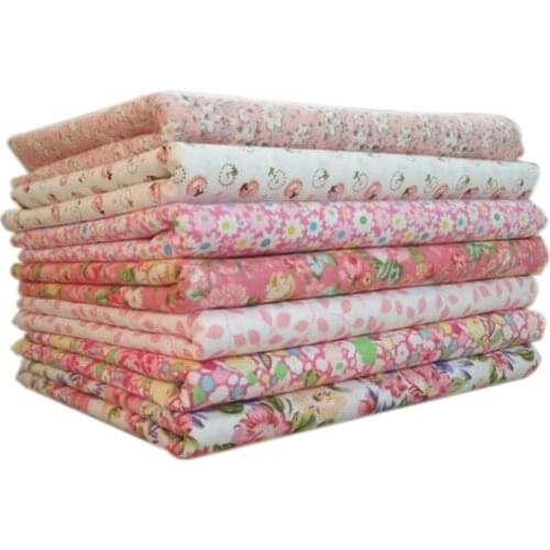 7pcs Mixed Printed Cotton Sewing Quilting Fabrics Basic Quality for Patchwork Needlework DIY Handmade Cloth Home Textile