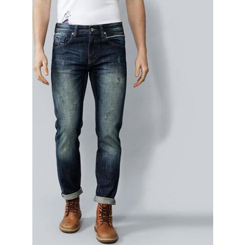 Italian Vintage Fashion Men Jeans High Quality Retro Black Blue Slim Fit Selvedge Denim Pants Designer Redline Ripped Jeans Men