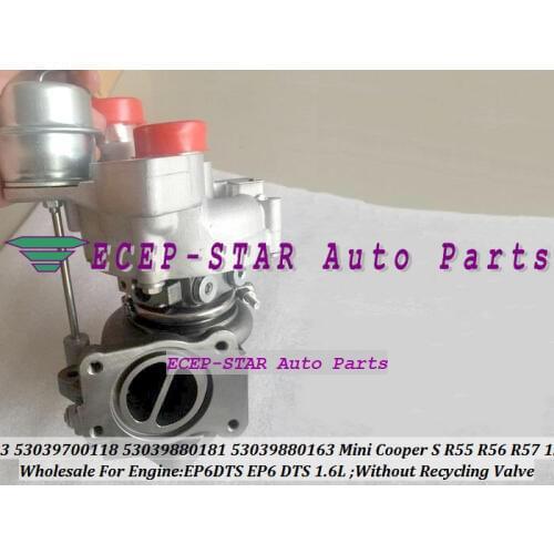 K03 118 53039700163 53039700118 53039700181 163 Turbo For Mini Cabrio Cooper S R55 R56 R57 2002-10 EP6 DTS CDTS 1.6L No E-valve