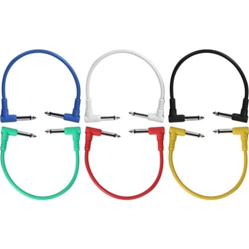 Quality General 6.35 Audio Electric Guitar Effector Cable Guitar Effect Pedal Cable 30cm Universal 6-Color Effector Cable