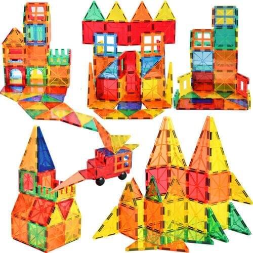 Big Size Tile Magnetic Constructor Designer Magnet Building Blocks Bricks Model With Magnetic Construction Set Toys For Children