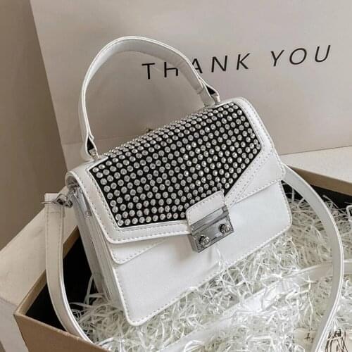 Diamond Square Tote bag 2021 Summer New High-quality PU Leather Womens Designer Handbag Luxury brand Shoulder Messenger Bag