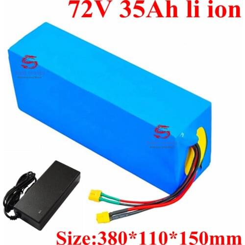 72v 35Ah lithium ion battery BMS 20S li ion battery for 2000w 3500w 7000w scooter inverter go cart motorcycle +5A charger