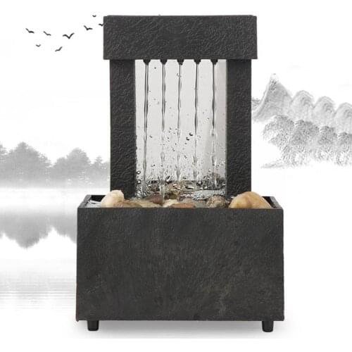 Water Flows Ornament Small Destop Decoration Landscape Waterfall Scene Basin Home Decor Miniatures 2021