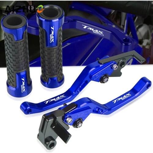 Motorcycle Adjustable FOR YAMAHA TMAX560 TECH MAX ABS 2020 2021 CNC T-MAX Brake Clutch Levers Short Handbrake With TMAX 560 LOGO