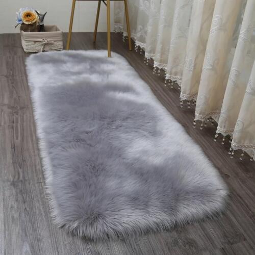 MUZZI Sofa Carpet Plush Carpet Bedroom Covered Mattress White Floating Window Mat round conner