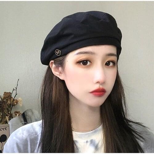 2021 New Fashion wild Beret Women Cotton Spring summer Hats Female Korean Version Japanese retro Casual Caps for Teenager Girls