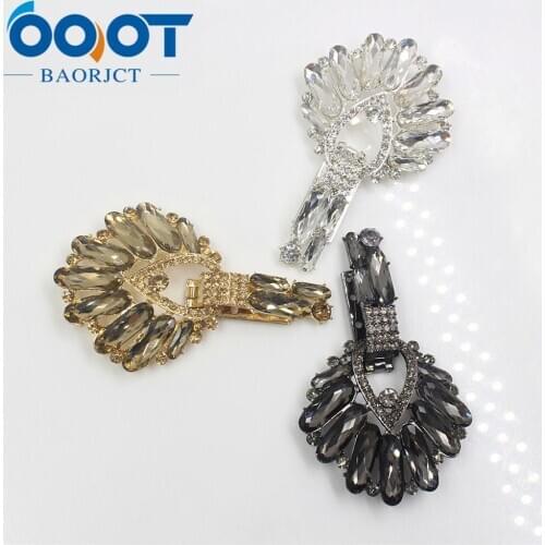 OOOT BAORJCT 1710195,1 piece ,3 color diamond inlaid platypus metal button jewelry accessories DIY material free shipping