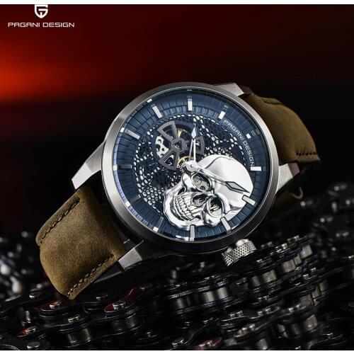 PAGANI DESIGN2021 New Casual Fashion Sports Automatic Mens Watch Deep Waterproof Leather Hand Watch Super Personality