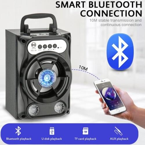Portable Bluetooth Speaker With Microphone Waterproof Outdoor Wireless Music Stereo Bass Subwoofer HIFI Sound Support FM TF Aux