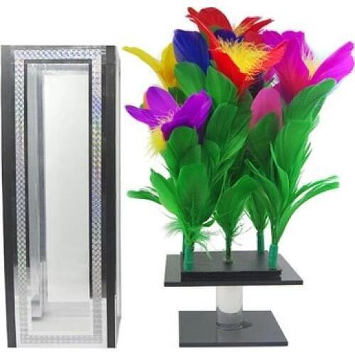 Crystal Botania Clarity Box to Flower Magic Tricks For Professional Magician Stage Appearing Flower Bush Illusion Mentalism Fun