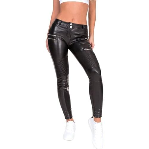 Shascullfites Melody Womens Leather Clothing Yoga Pants Jeans Women Workout Leggings Women Push Up Latex Pants Sportswear
