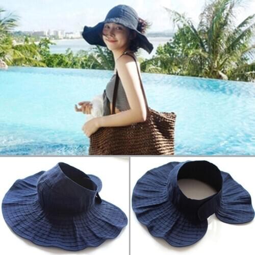 Sun Hats for Women Visors Hat Fishing Fisher Beach Hat UV Protection Cap Black Casual Womens Summer Caps Wide Brim Hat Present