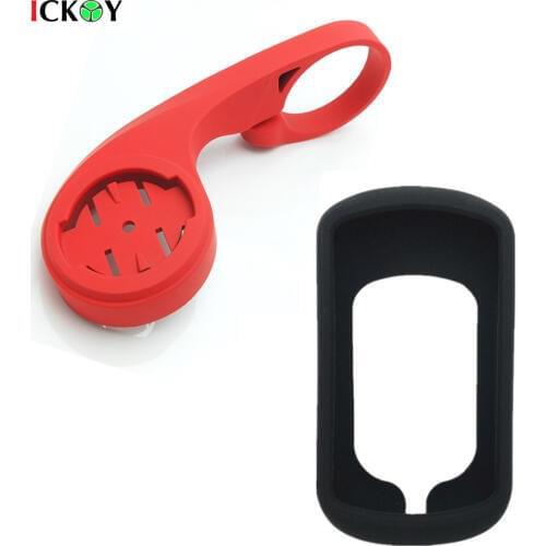 Silicone Protect Case Skin + 31.8mm Handlebar Bracket Mount MTB Holder Support for Bicycle Computer Garmin Edge Explore