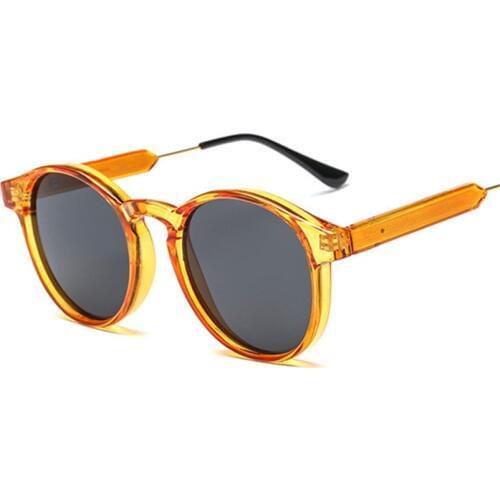 XojoX Retro Sunglasses Men Women Vintage Brand Designer Small Sun Glasses Driving Round Sunglass Yellow Glasses Shades UV400