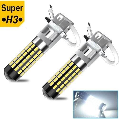 2X H3 H1 Led Bulbs Car Fog light H27 880 881 White Vehicles Signal LED Car Fog Light Daytime Running Lights Parking 12V 6000k