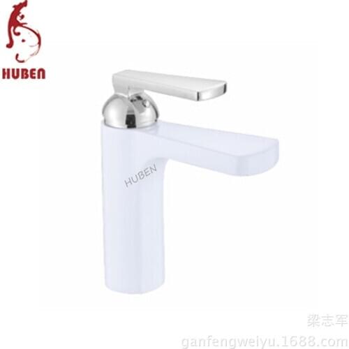 Tiger Ben Full copper basin faucet hot fashion white paint hole wash basin bathroom basin taps